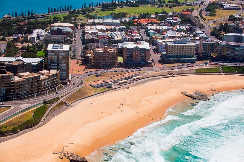 view of the bathers way in Newcastle, Australia